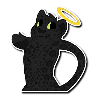 Sticker 😇 Black Leopard