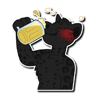 Video sticker 🍺 Black Leopard