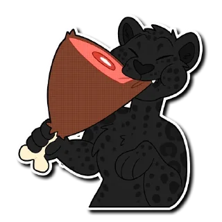 Sticker 🍖 Black Leopard