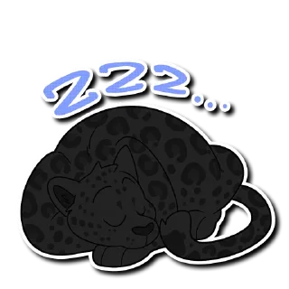 Sticker 😴 Black Leopard