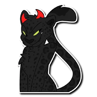 Sticker 😈 Black Leopard