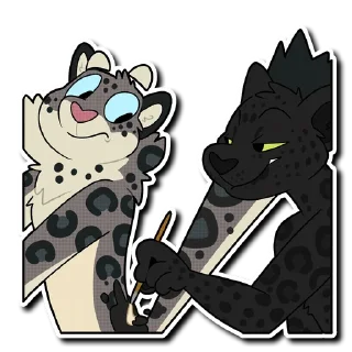 Sticker 🎨 Black Leopard