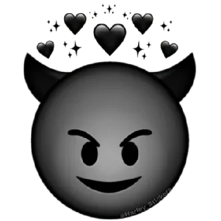 Sticker 😀 Emojis Black 🖤 [Blvckmojis]