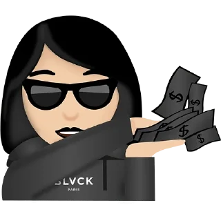 Sticker 😀 Emojis Black 🖤 [Blvckmojis]