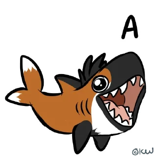 Sticker 🅰️ ManedShark