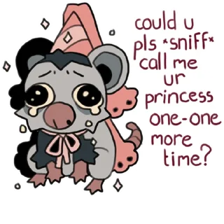 Sticker 👸 love_is_stored_in_the_possum