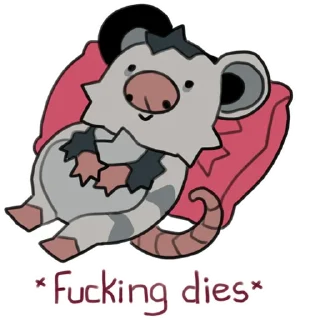 Sticker ☠️ love_is_stored_in_the_possum