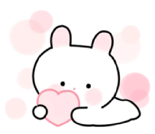 Video sticker 🧡 Soft Bunny  | @cutestickers4you