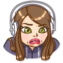 Sticker ☹ Russian Streaming Girl