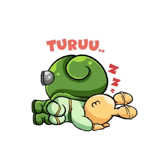 Sticker 😴 Snail Stickers by @HappyCuanAirdrop