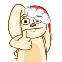 Video sticker 👍 Christmas Bunny