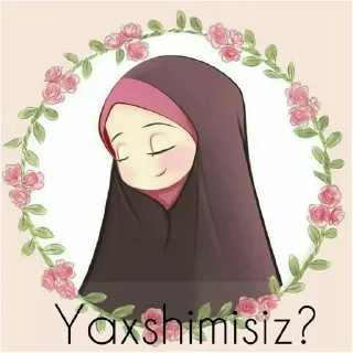 Sticker ❓ Muslima dugonalar🌹🌸 by @fStikBot