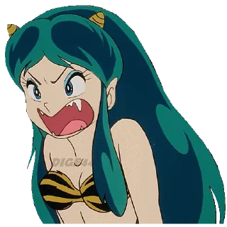 Sticker 😡 @STIKERFORALL URUSEI YATSURA LAMU' LUM