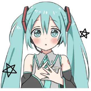 Sticker 😳 HATSUNE MIKU mikuSticker @Nekosticker