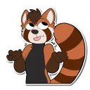 Sticker 😕 Dagger the Red Panda