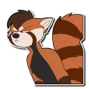 Sticker 😑 Dagger the Red Panda