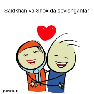 Sticker ❤️ Saidkhan va Shoxida @Qonshubot