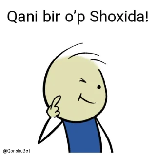 Sticker 😘 Saidkhan va Shoxida @Qonshubot