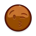 Video sticker 😗 Brown Emoji