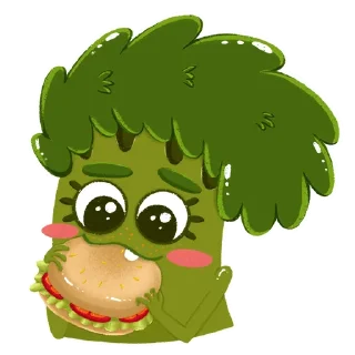 Sticker 🍔 Малышка Брокколи 2