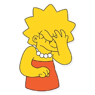 Sticker 😓 Lisa Simpson