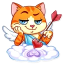 Sticker 😏 Cupid Cat