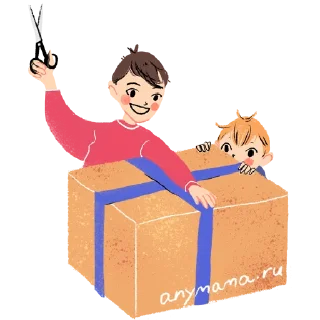 Sticker ✂️ Little Brothers by Anymama.ru