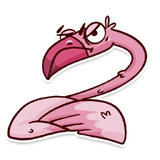 Sticker 😠 Flamingo @tryam.art