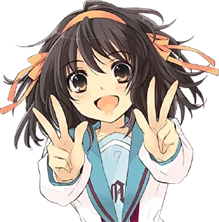 Sticker ✌️ The Melancholy of Haruhi Suzumiya :: @line_stickers