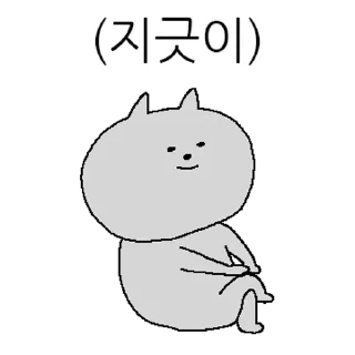 Video sticker 💬 작은 회색 고양이 2 By @KakaoEmoticon