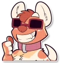 Sticker 😎 Cinnamon Wild Dog