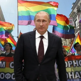 Sticker 🤮 Путин Хуйло