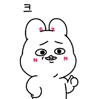 Video sticker 💬 시즈널한 토끼의 어쩔시즌 By @KakaoEmoticon