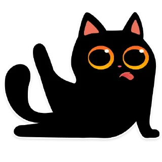 Sticker 😕 cat Teftel