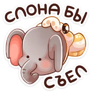 Sticker 🐘 Питончик Пончик (@TgSticker)