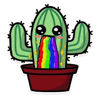Video sticker 🌈 Cactus