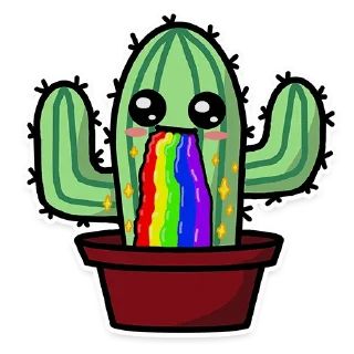 Sticker 🌈 Cactus