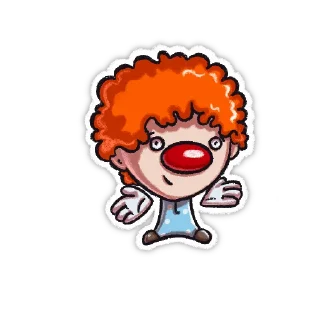 Sticker 😊 Little clown by Svetlana Krasnikova