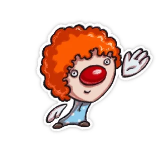 Video sticker 👋 Little clown by Svetlana Krasnikova