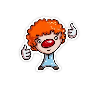 Video sticker 👍 Little clown by Svetlana Krasnikova