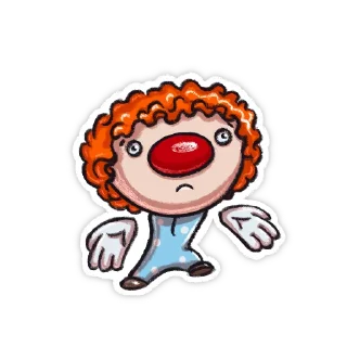 Video sticker 🤷‍♀️ Little clown by Svetlana Krasnikova