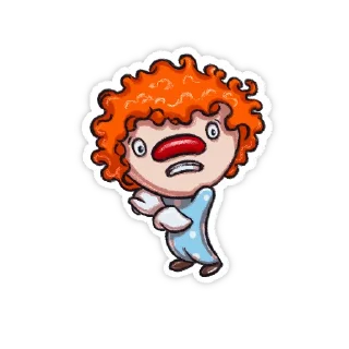 Sticker 😨 Little clown by Svetlana Krasnikova