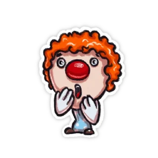 Sticker 😳 Little clown by Svetlana Krasnikova