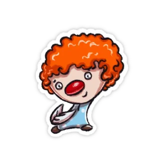 Sticker 🙂 Little clown by Svetlana Krasnikova