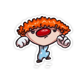 Sticker 😡 Little clown by Svetlana Krasnikova