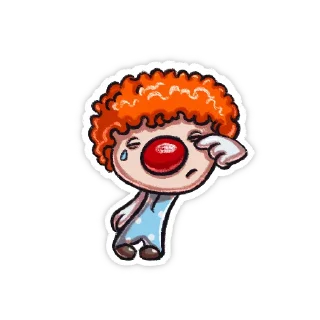 Sticker 😟 Little clown by Svetlana Krasnikova