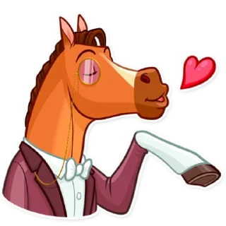 Sticker 😘 Gentleman Horse