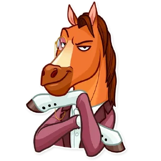 Sticker 😏 Gentleman Horse