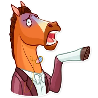 Sticker 😨 Gentleman Horse