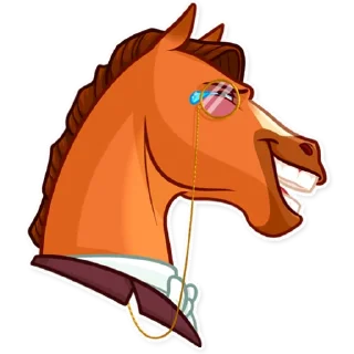 Sticker 😂 Gentleman Horse